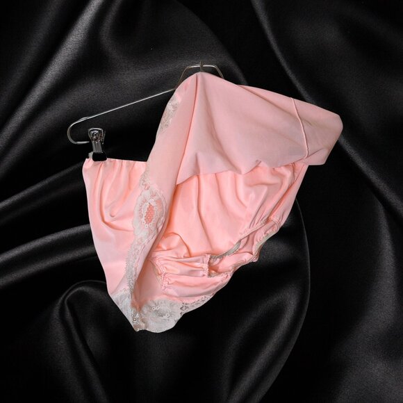 Girls' Pink Tricot Pajama Skirt with Built-in Undies, Size L (13/15 JR) - Picture 3 of 4